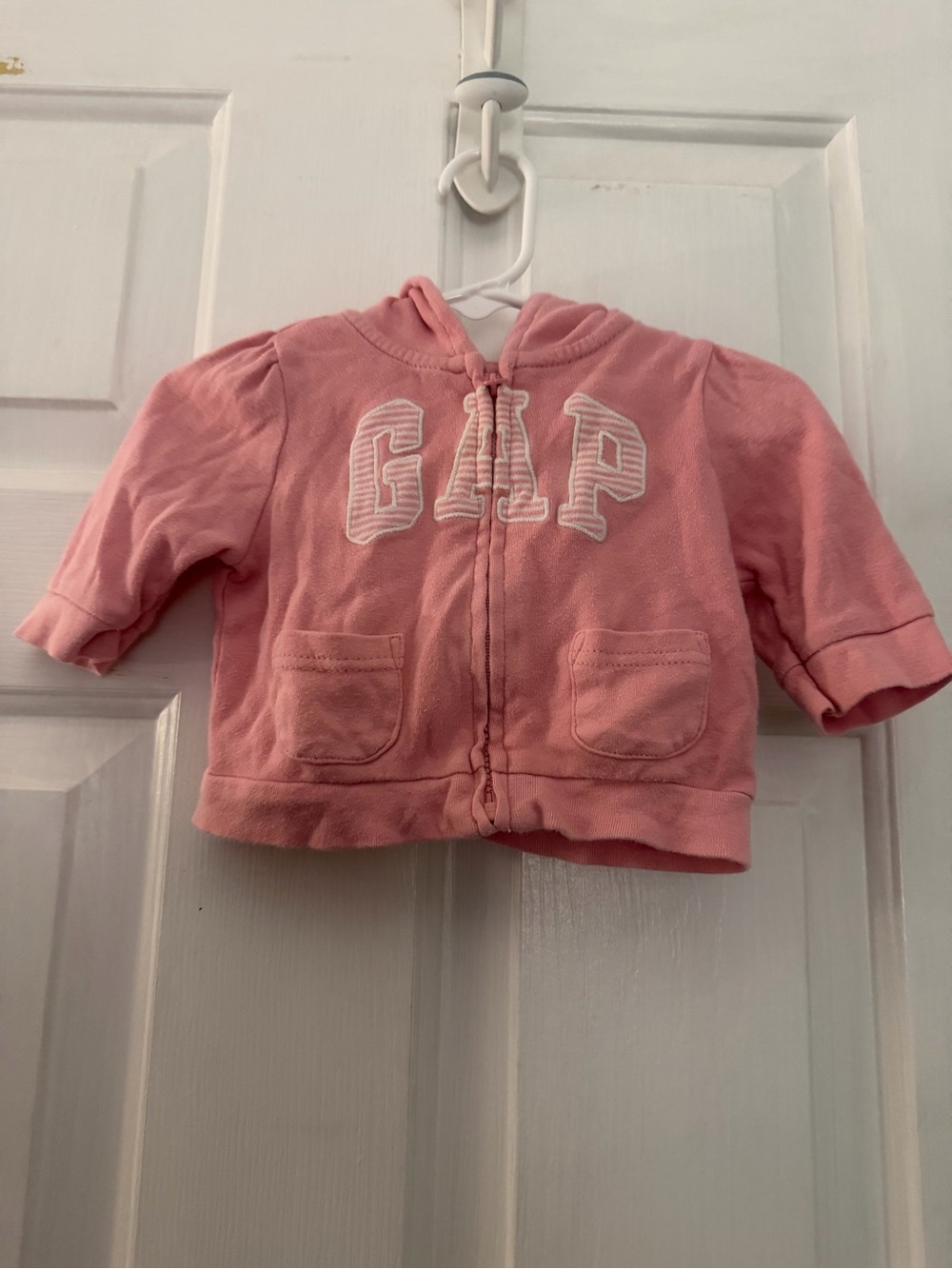 Baby Gap Girls 0-3 Months Pink Logo Full Zip Hoodie 2013